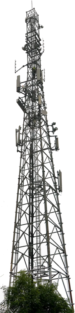 Communications Tower Skyline PNG Image