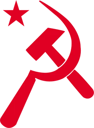 Communist Hammerand Sickle Emblem PNG Image