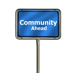 Community Ahead Sign PNG Image