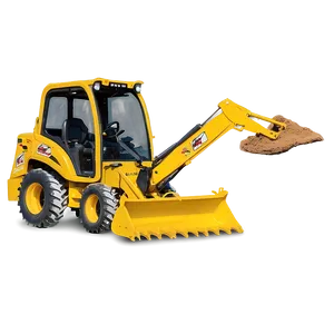 Compact Backhoe Equipment Png Gud26 PNG Image