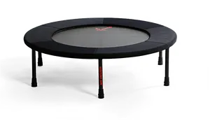 Compact Black Round Trampoline PNG Image