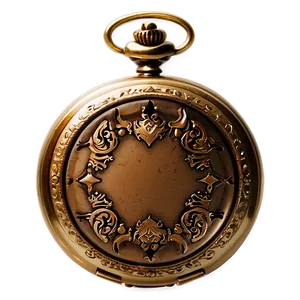 Compact Bronze Pocket Watch Png 14 PNG Image