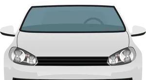 Compact Car Front View Vector PNG Image