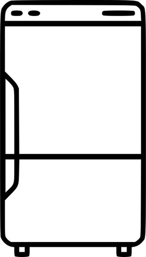 Compact Refrigerator Outline PNG Image