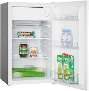 Compact Single Door Refrigerator Interior PNG Image