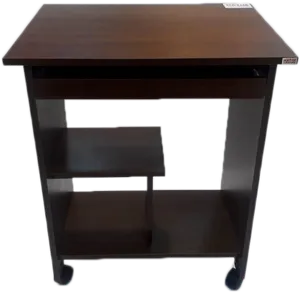 Compact Wooden Computer Desk PNG Image