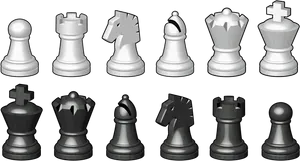 Complete_ Chess_ Pieces_ Set PNG Image