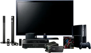 Complete Home Theater Setup PNG Image