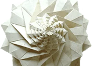 Complex Origami Sculpture PNG Image