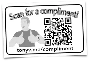 Compliment Q R Code Promotion PNG Image