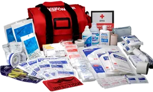 Comprehensive First Aid Kit Contents PNG Image