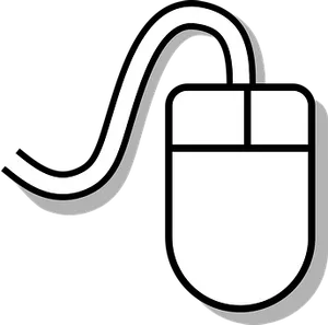 Computer Mouse Icon Black Background PNG Image