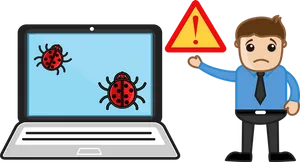 Computer Virus Alert Clipart PNG Image