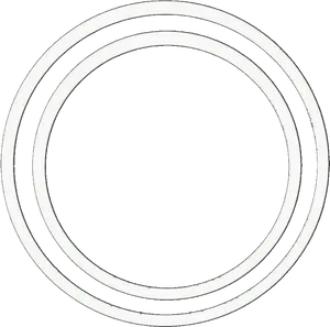 Concentric Circles Blackand White PNG Image