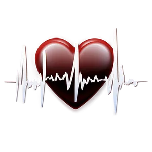 Conceptual Heartbeat Line Art Png Nhw50 PNG Image