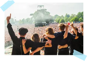 Concert Crowd Cheering Moment PNG Image