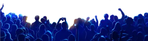 Concert Crowd Silhouette Backdrop PNG Image