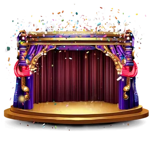 Concert Stage With Confetti Png Rnj PNG Image