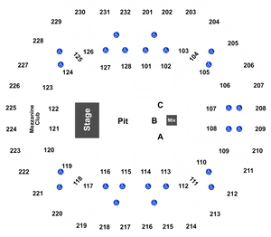 Concert Venue Seating Chart PNG Image