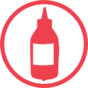 Condiment Icon Red Squeeze Bottle PNG Image