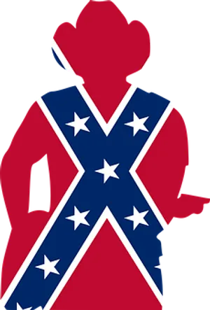 Confederate Cowboy Silhouette PNG Image