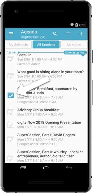 Conference Agenda Mobile App Screen PNG Image