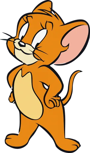 Confident Cartoon Mouse PNG Image