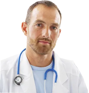 Confident Male Doctor Portrait PNG Image