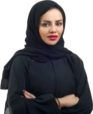 Confident Womanin Hijab PNG Image