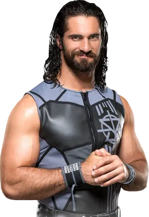 Confident Wrestler Pose PNG Image