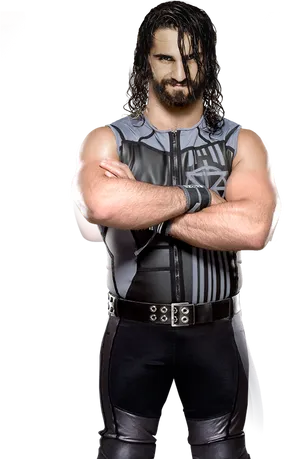 Confident Wrestler Pose PNG Image