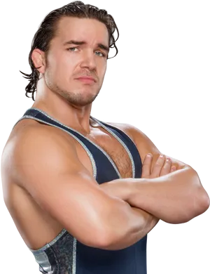 Confident Wrestler Pose PNG Image