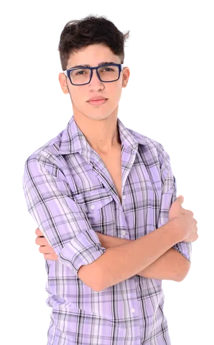 Confident Young Man Casual Attire PNG Image