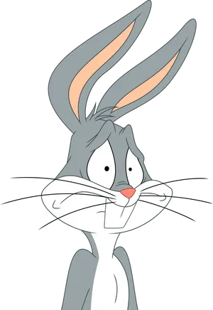 Confused Cartoon Bunny PNG Image