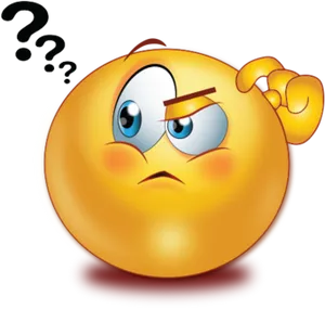 Confused Emojiwith Question Marks PNG Image