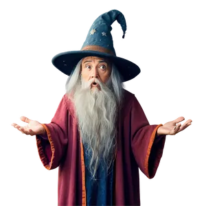 Confused Wizard Illustration Png Wqr36 PNG Image