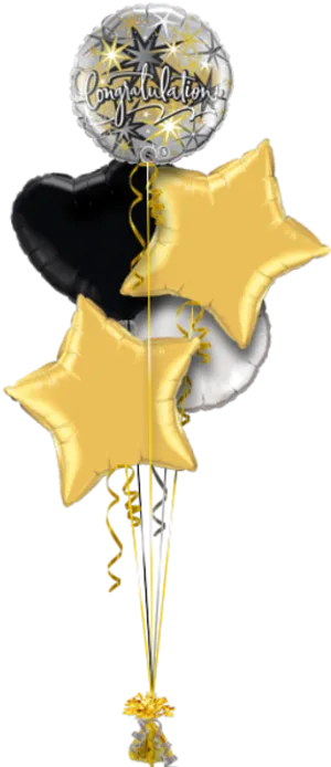 Congratulations Balloons Bouquet PNG Image