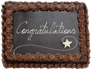 Congratulations Chocolate Cake PNG Image