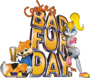 Conkers Bad Fur Day Characters PNG Image