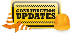 Construction Update Alert Sign PNG Image