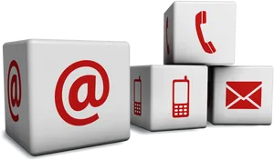 Contact Options Cubes PNG Image