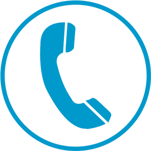 Contact Phone Icon Blue Circle PNG Image