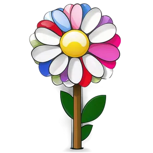 Contemporary Murakami Flower Art Png Dvu PNG Image