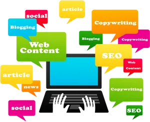 Content Creation S E O Concept PNG