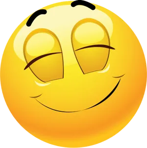 Contented Smiley Face Emoji PNG Image