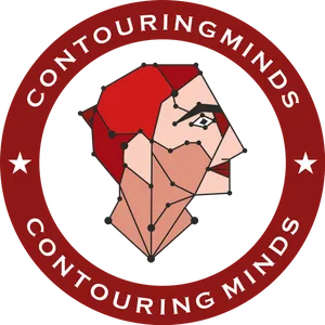 Contouring Minds Logo Geometric Design PNG Image