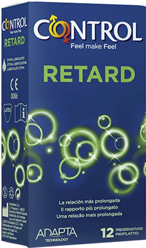 Control Retard Condom Packaging PNG Image