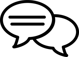 Conversation Bubbles Outline PNG Image