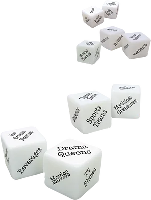 Conversation Starters Dice PNG Image