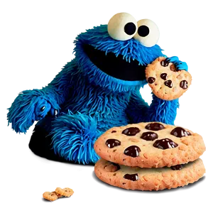 Cookie Monster Eating Cookie Png Kra43 PNG Image